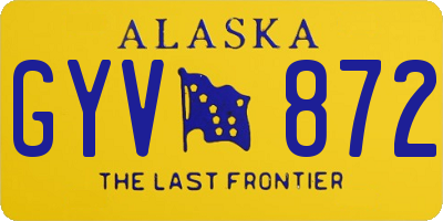 AK license plate GYV872