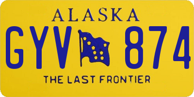 AK license plate GYV874