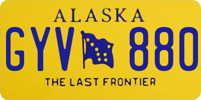AK license plate GYV880
