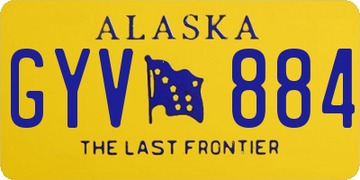 AK license plate GYV884