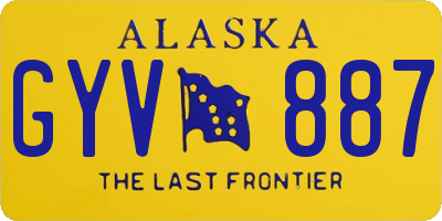 AK license plate GYV887