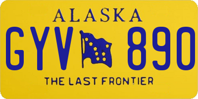 AK license plate GYV890