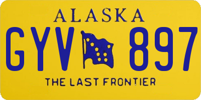 AK license plate GYV897