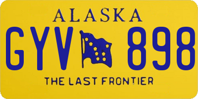 AK license plate GYV898