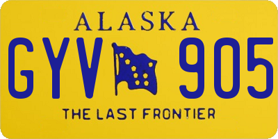 AK license plate GYV905