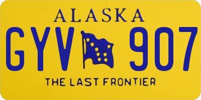 AK license plate GYV907