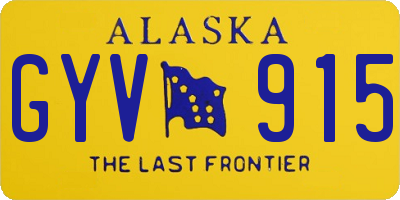 AK license plate GYV915