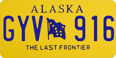 AK license plate GYV916