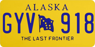 AK license plate GYV918