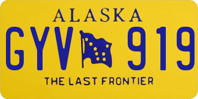 AK license plate GYV919