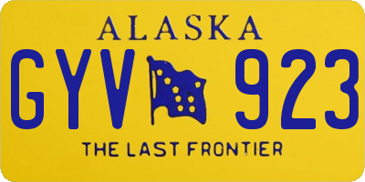 AK license plate GYV923