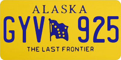 AK license plate GYV925