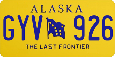 AK license plate GYV926