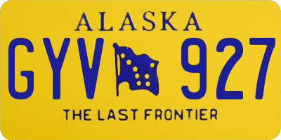 AK license plate GYV927