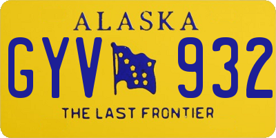 AK license plate GYV932