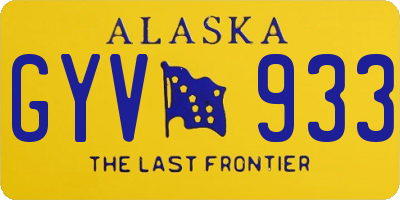 AK license plate GYV933