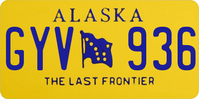 AK license plate GYV936