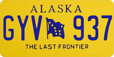 AK license plate GYV937