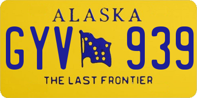 AK license plate GYV939