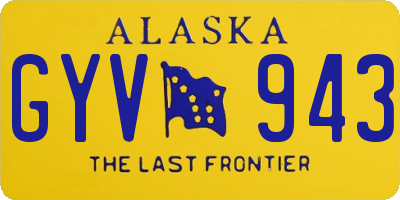 AK license plate GYV943