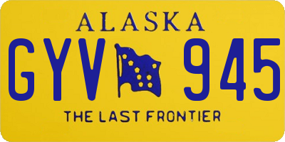 AK license plate GYV945