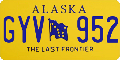 AK license plate GYV952