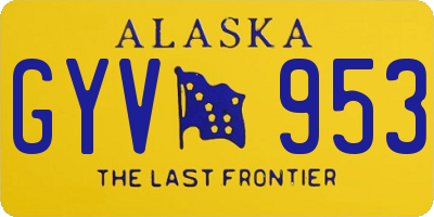 AK license plate GYV953