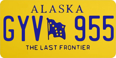 AK license plate GYV955