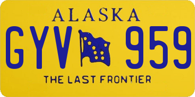 AK license plate GYV959