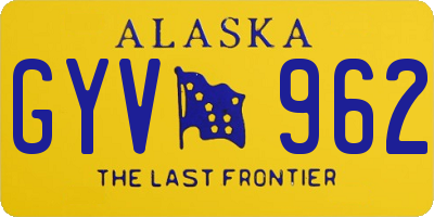 AK license plate GYV962