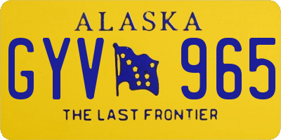 AK license plate GYV965