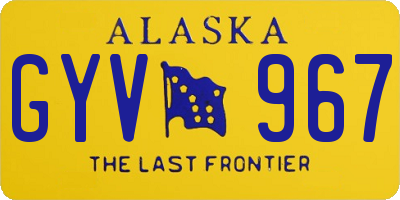AK license plate GYV967