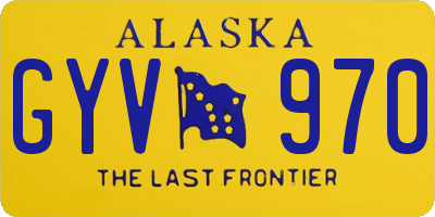 AK license plate GYV970