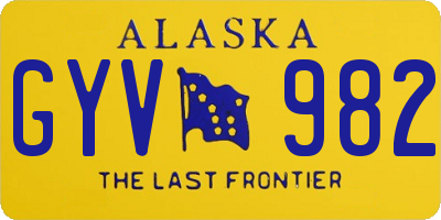 AK license plate GYV982