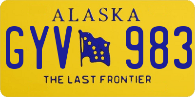 AK license plate GYV983