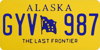 AK license plate GYV987