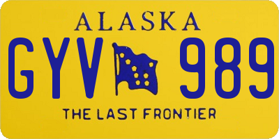 AK license plate GYV989