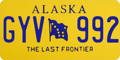 AK license plate GYV992