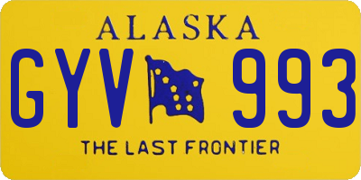 AK license plate GYV993