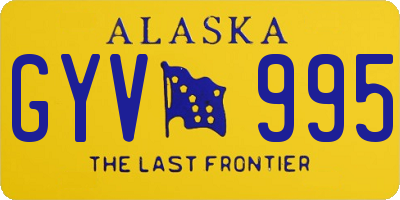 AK license plate GYV995