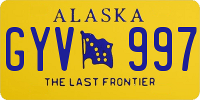 AK license plate GYV997