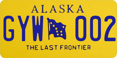 AK license plate GYW002