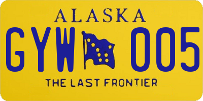 AK license plate GYW005
