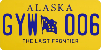 AK license plate GYW006