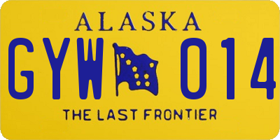 AK license plate GYW014
