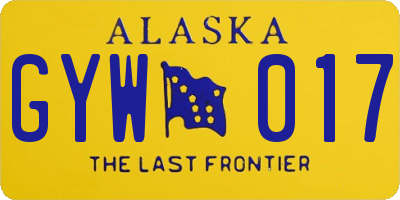 AK license plate GYW017