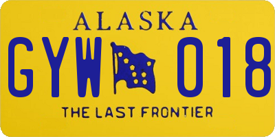 AK license plate GYW018