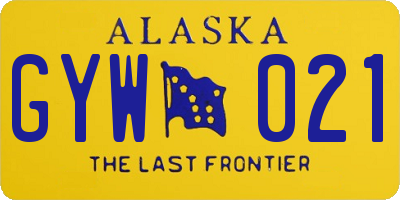 AK license plate GYW021