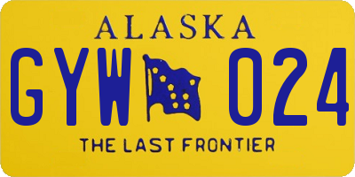 AK license plate GYW024