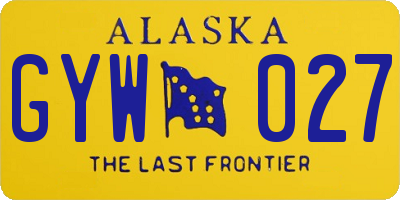 AK license plate GYW027